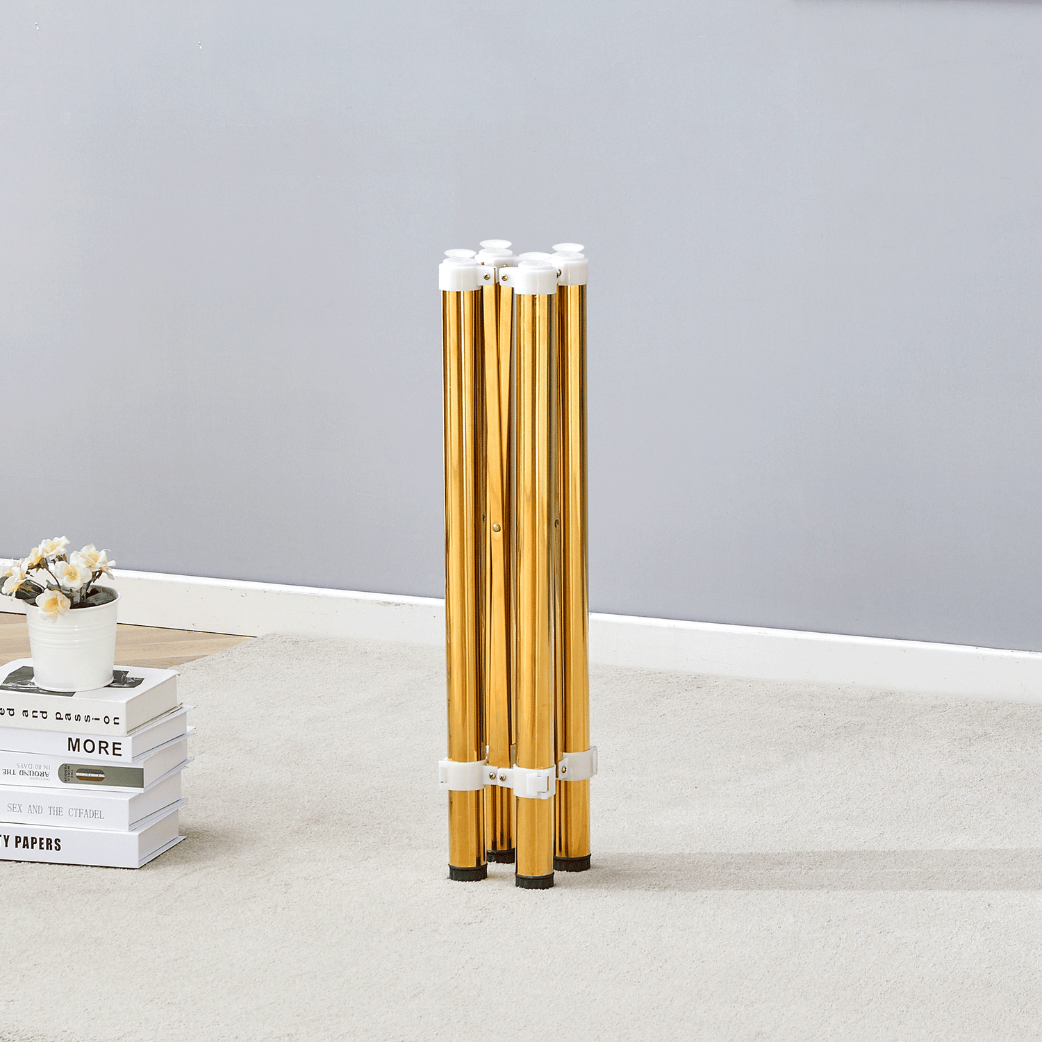 MLNshops Golden Stainless Steel Folding Table Frame