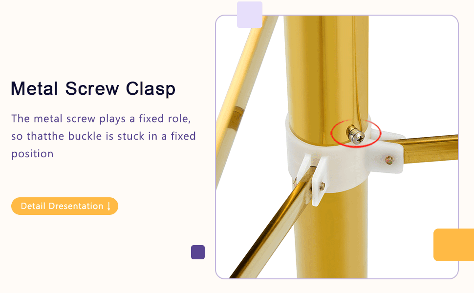 MLNshops Golden Stainless Steel Folding Table Frame