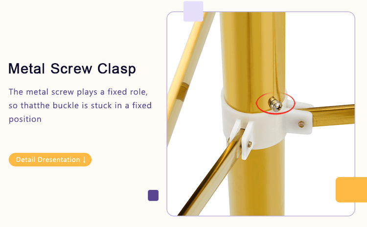 MLNshops Golden Stainless Steel Folding Table Frame