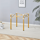 MLNshops Golden Stainless Steel Folding Table Frame