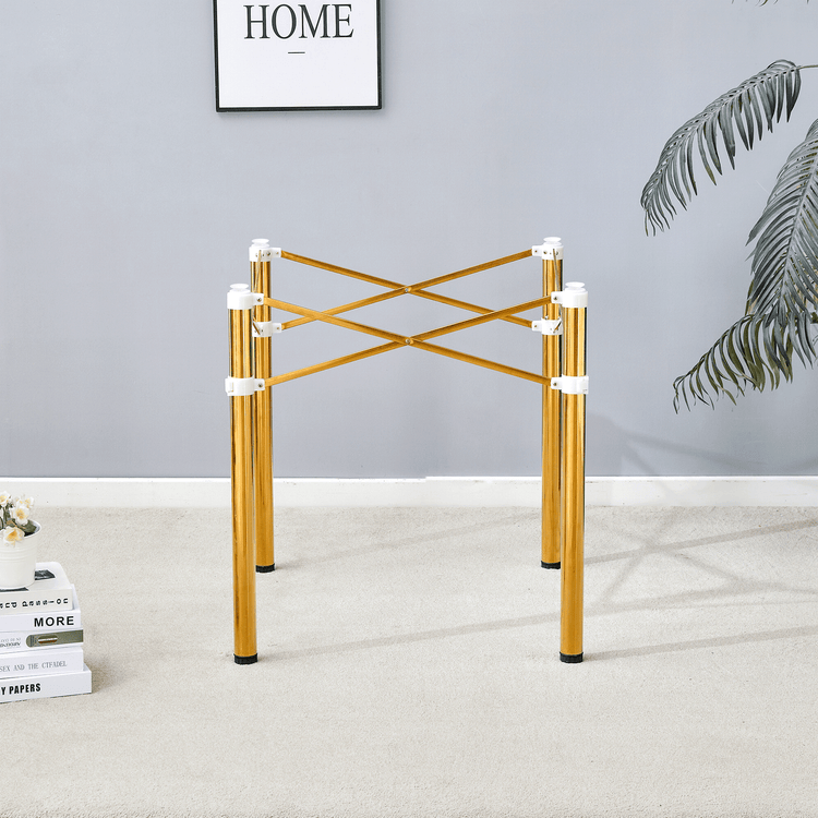 MLNshops Golden Stainless Steel Folding Table Frame