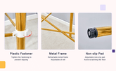 MLNshops Golden Stainless Steel Folding Table Frame