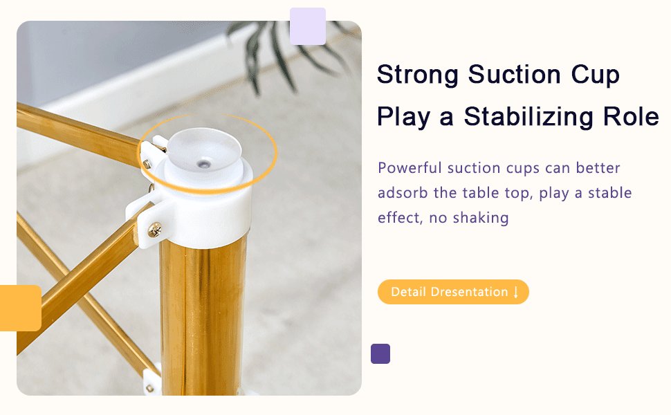 MLNshops Golden Stainless Steel Folding Table Frame