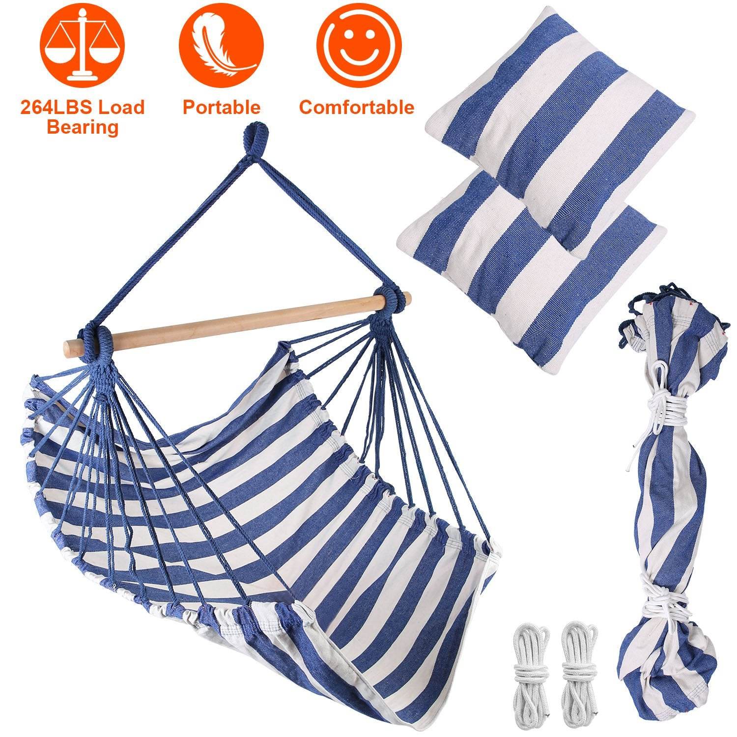 MLNshops Cozy Hammock Chair with Pillows for Relaxation