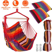 MLNshops Hammock Swing Seat with Pillows - Colorful Rope Chair