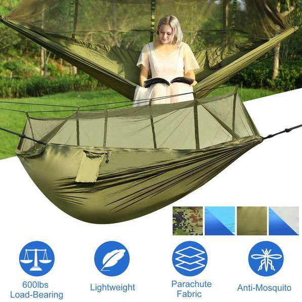 mlnshops Camping Hammock with Mosquito Net for Outdoor