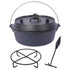MLNshops Heavy Duty Dutch Oven for Campfire Cast Iron Default