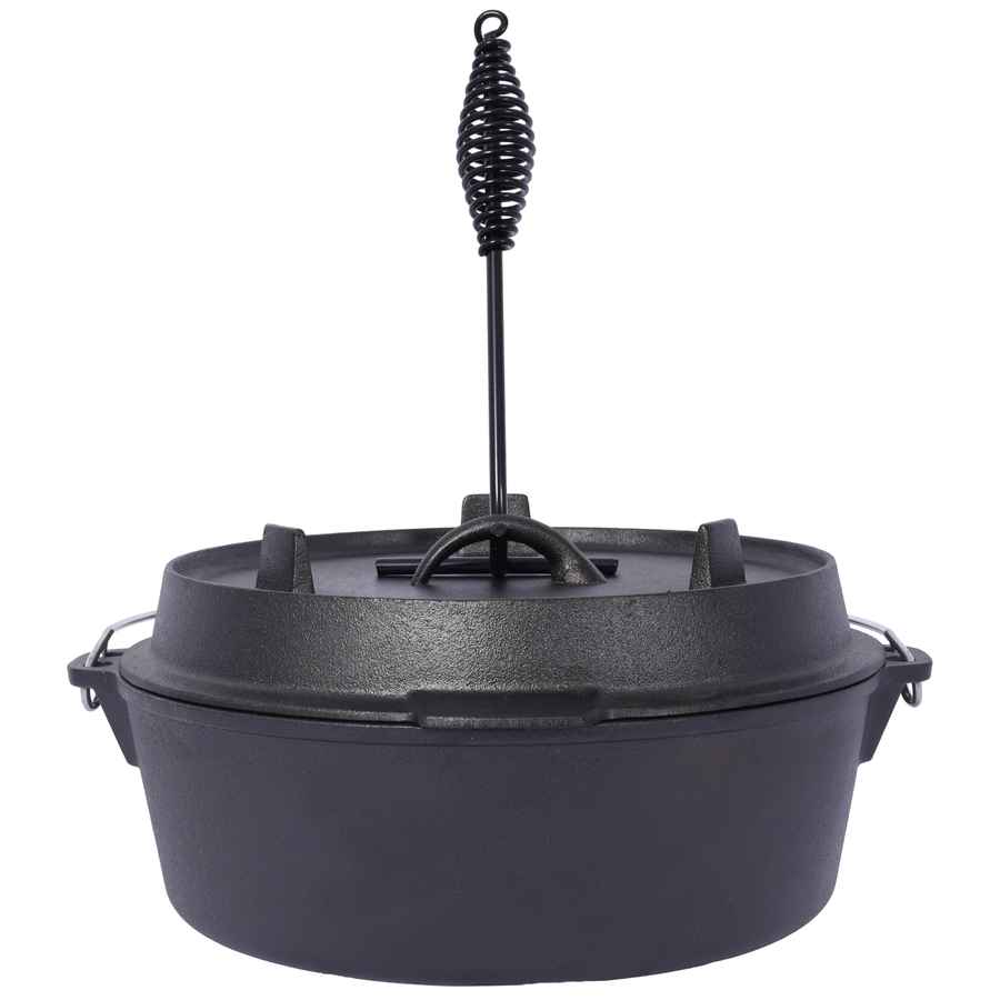 MLNshops Heavy Duty Dutch Oven for Campfire Cast Iron