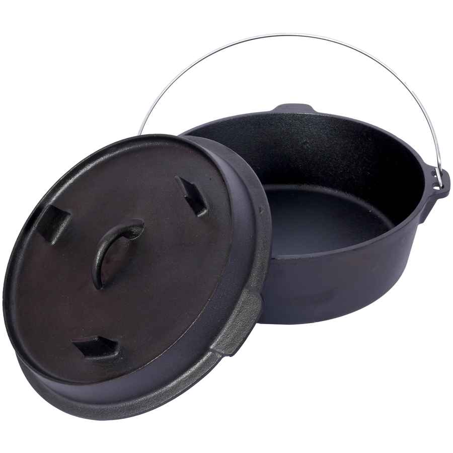 MLNshops Heavy Duty Dutch Oven for Campfire Cast Iron