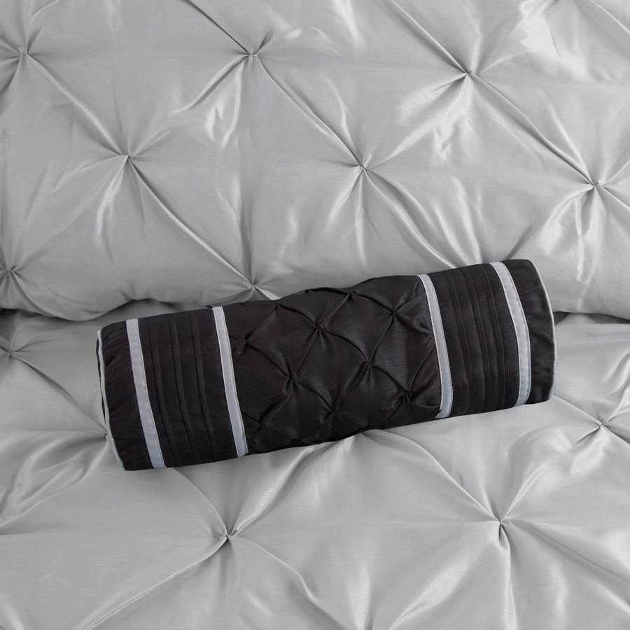 MLNshops 7 piece grey comforter bedding - Luxury Tufted Set