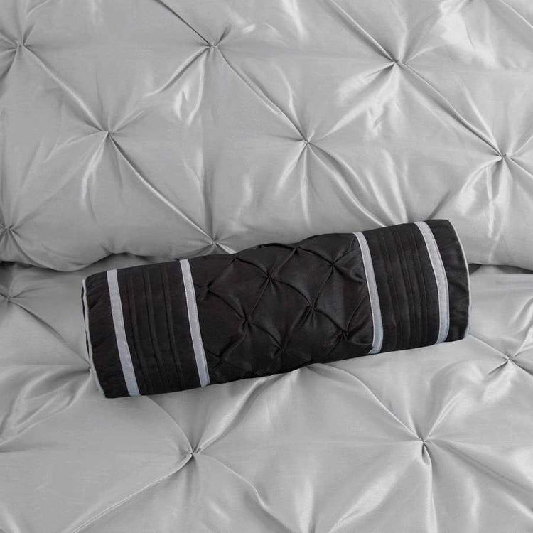 MLNshops 7 piece grey comforter bedding - Luxury Tufted Set
