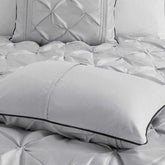 MLNshops 7 piece grey comforter bedding - Luxury Tufted Set