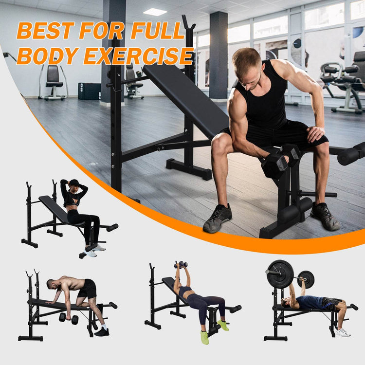 MLNshops Adjustable Home Gym Bench Press with Leg Workout