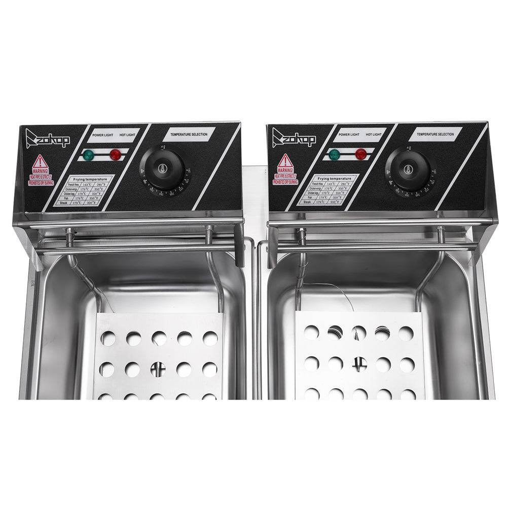 MLNshops Home Kitchen Electric Fryer with Dual Baskets