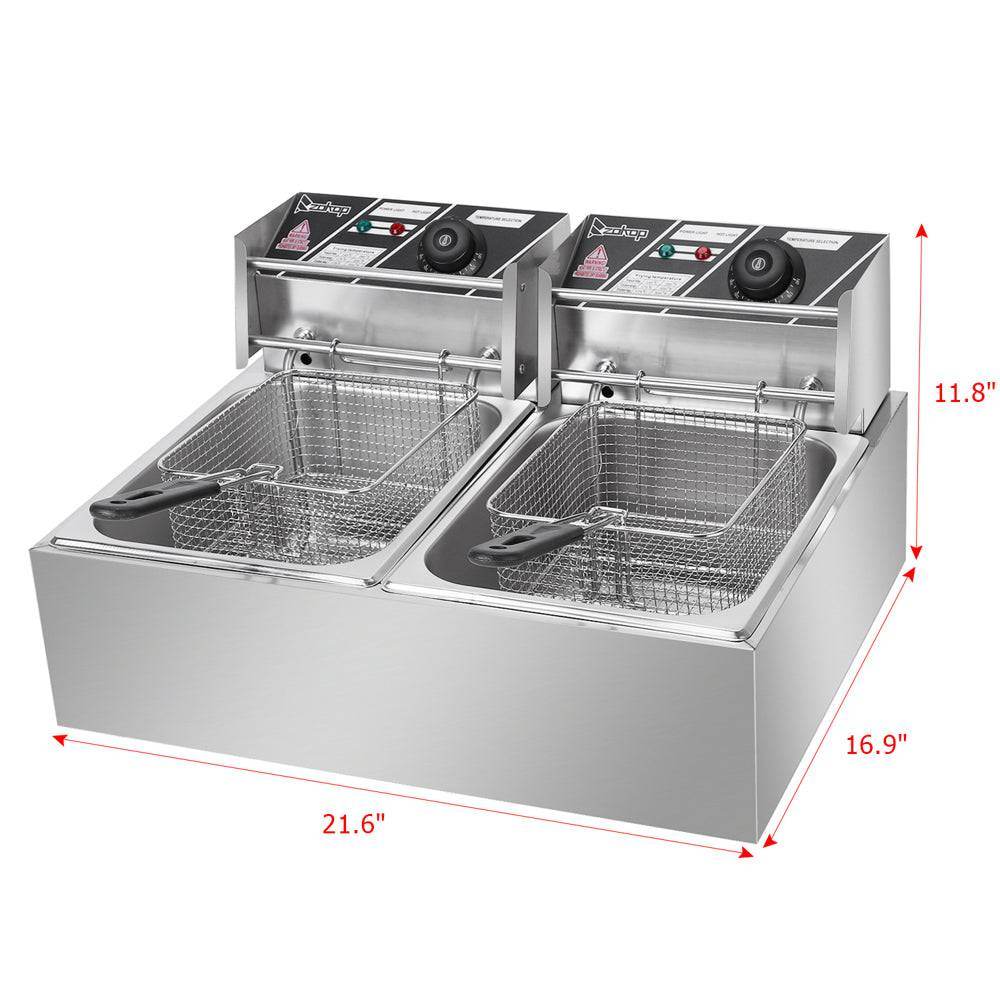 MLNshops Home Kitchen Electric Fryer with Dual Baskets