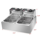 MLNshops Home Kitchen Electric Fryer with Dual Baskets