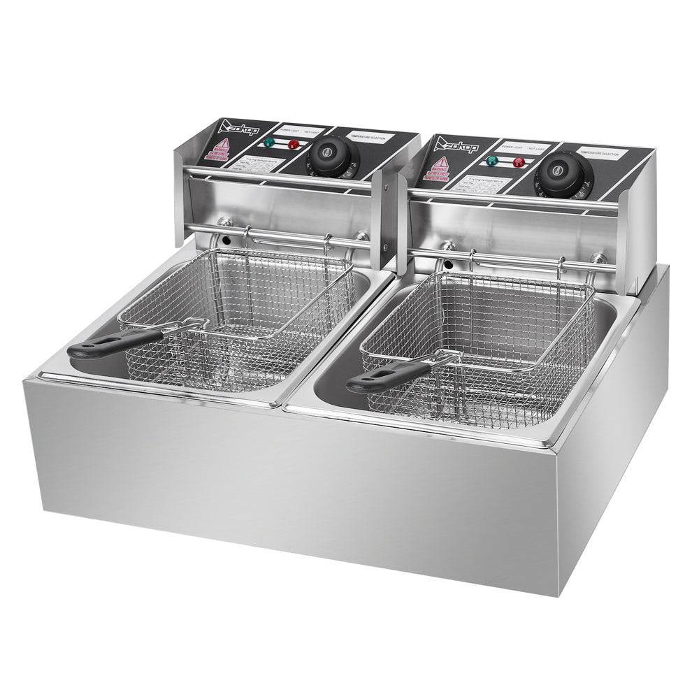 MLNshops Home Kitchen Electric Fryer with Dual Baskets