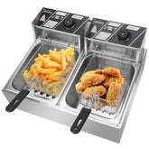 MLNshops Home Kitchen Electric Fryer with Dual Baskets
