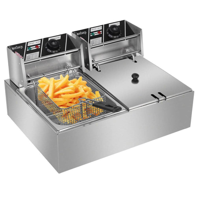 MLNshops Home Kitchen Electric Fryer with Dual Baskets