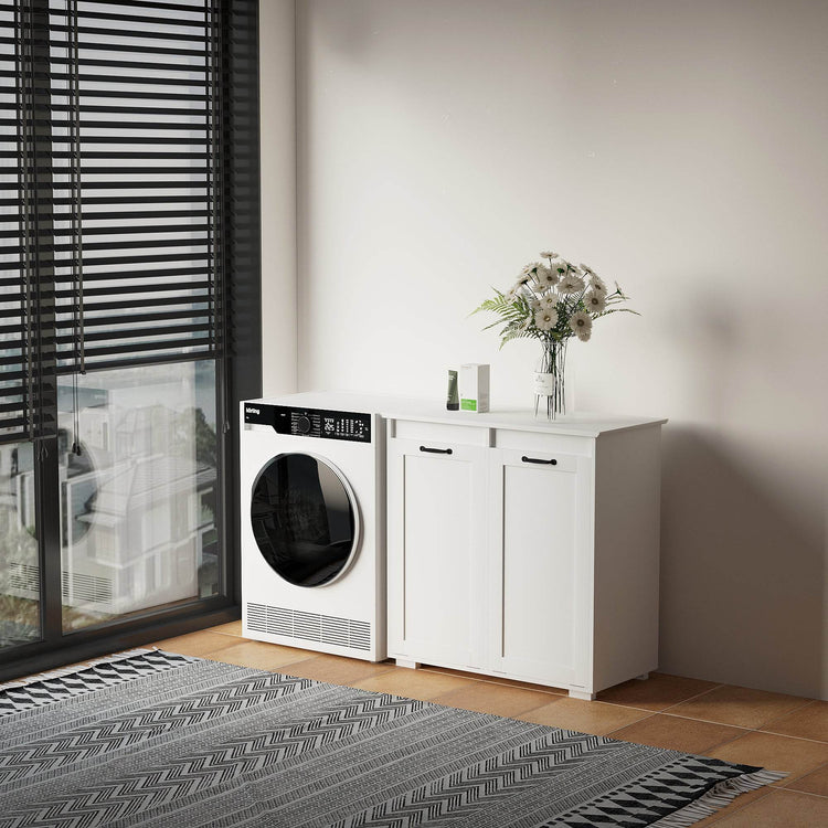 MLNshops Home Laundry Cabinet Organizer with Dual Hampers