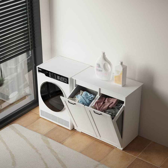 MLNshops Home Laundry Cabinet Organizer with Dual Hampers Default