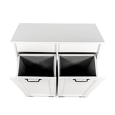 MLNshops Home Laundry Cabinet Organizer with Dual Hampers