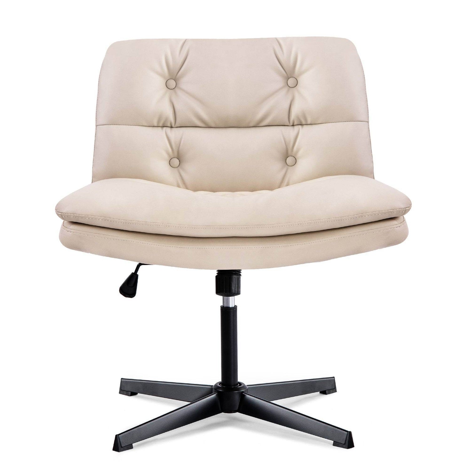 Large Size Armless Home Office Desk Chair Vanity Chair No Wheels