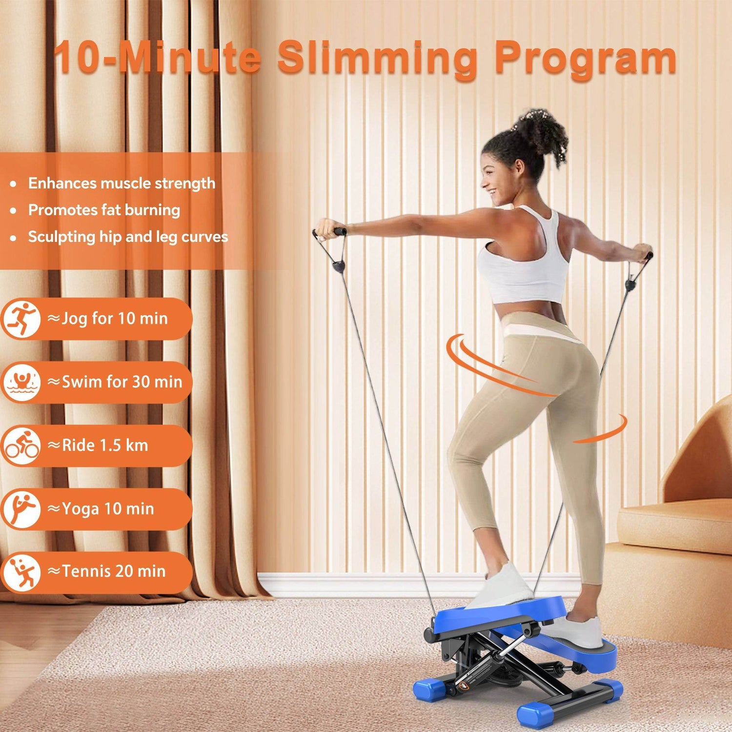 MLNshops Home Office Exercise Stepper Mini Fitness Tool