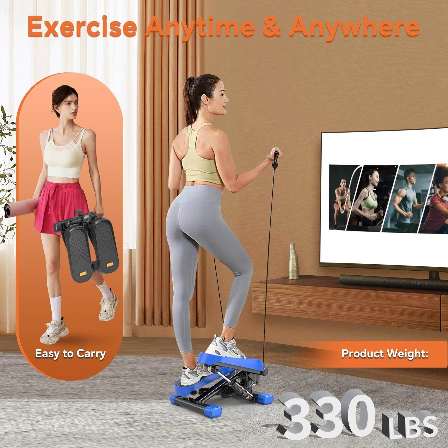 MLNshops Home Office Exercise Stepper Mini Fitness Tool