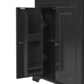 MLNshops 67 inch bathroom linen cabinet - Black Tall Storage