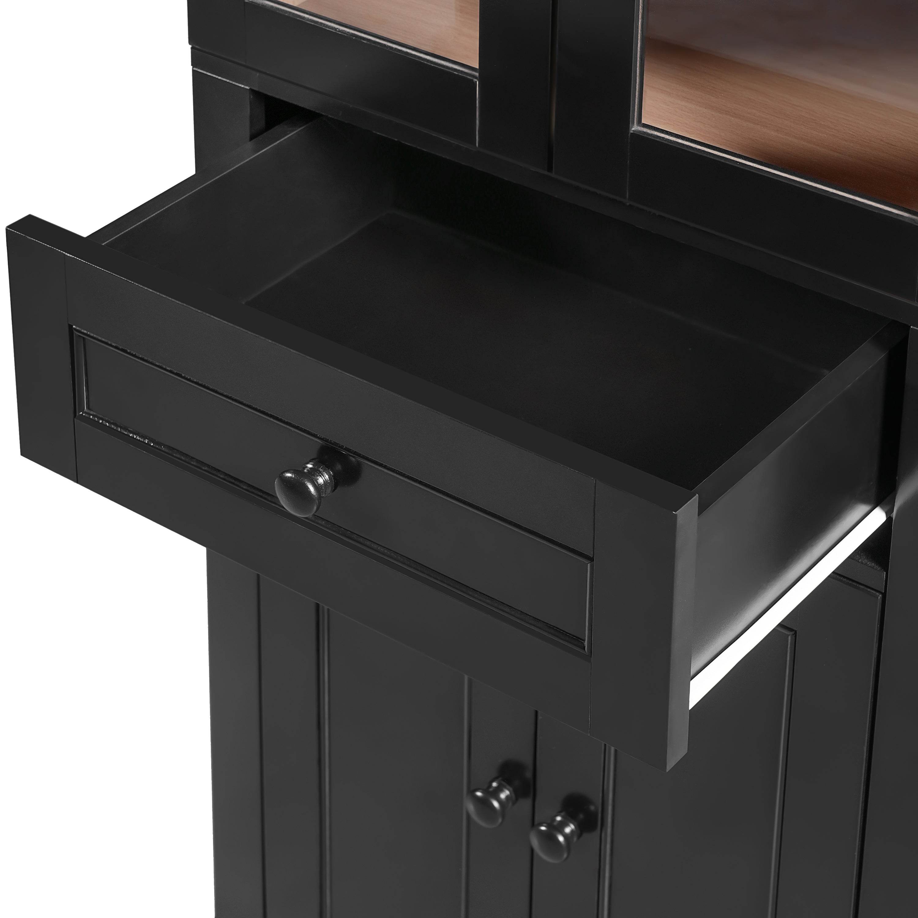 MLNshops 67 inch bathroom linen cabinet - Black Tall Storage