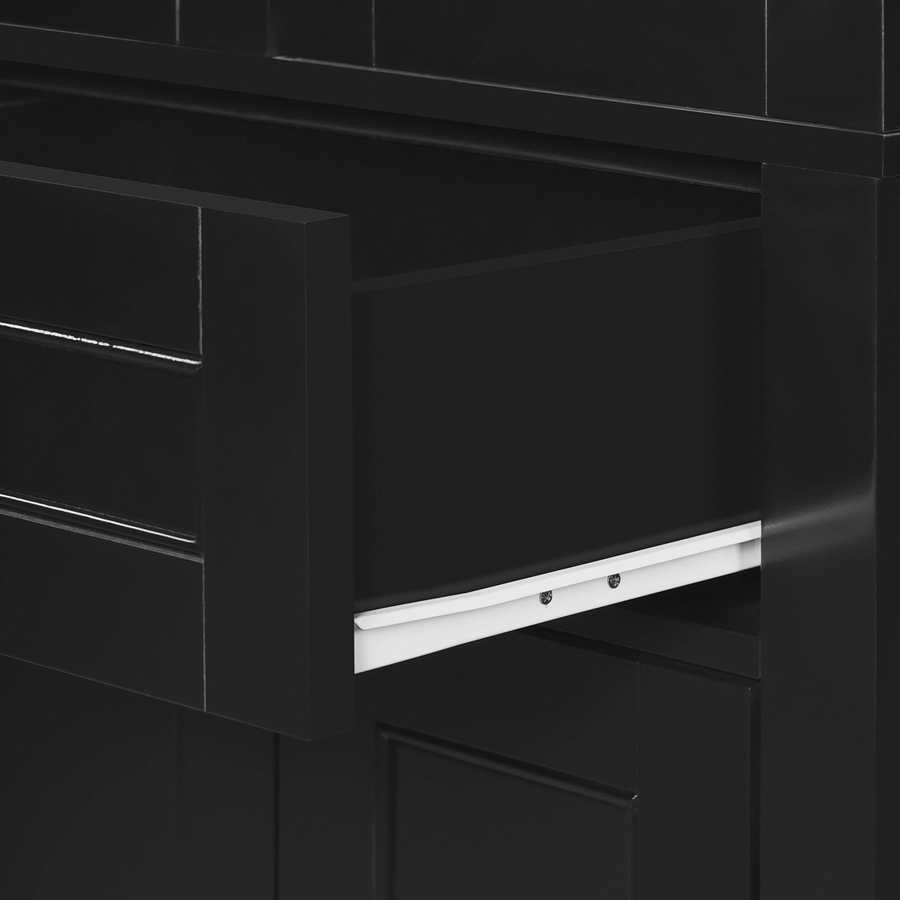 MLNshops 67 inch bathroom linen cabinet - Black Tall Storage