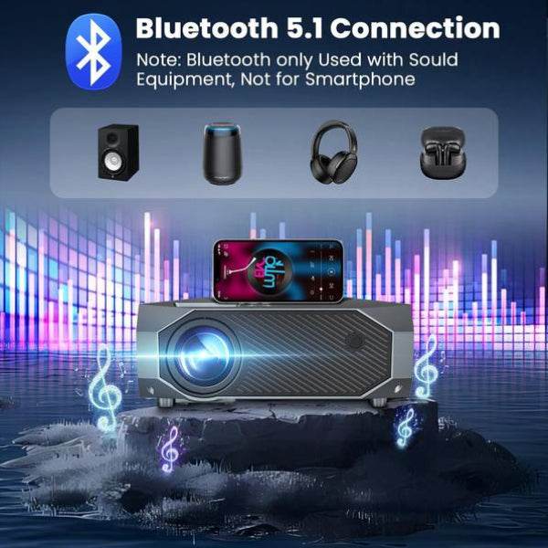 MLNshops Home Theater Projector for Outdoors