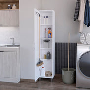 MLNshops white laundry storage cabinet - Slim Space-Saving