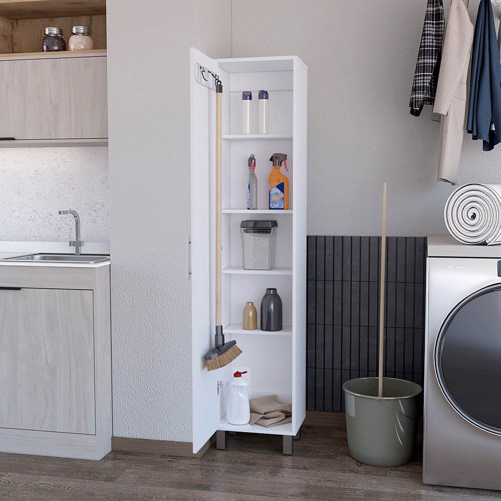 MLNshops white laundry storage cabinet - Slim Space-Saving