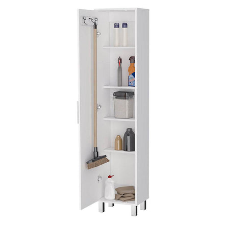 MLNshops white laundry storage cabinet - Slim Space-Saving