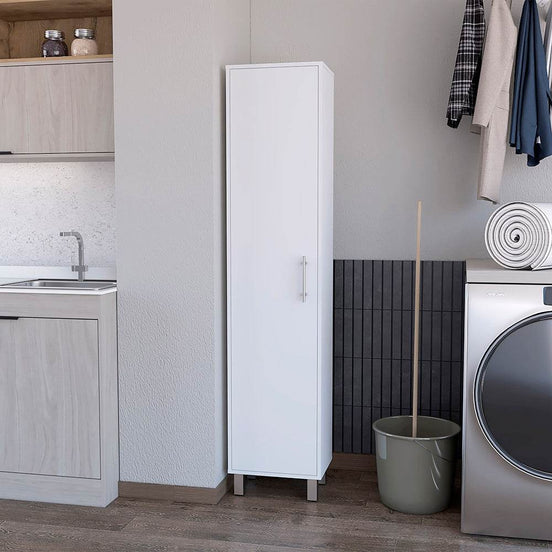 MLNshops white laundry storage cabinet - Slim Space-Saving Default