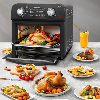 MLNshops Slim air fryer toaster oven for roasting and baking