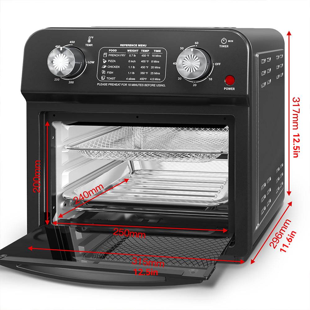 MLNshops Slim air fryer toaster oven for roasting and baking