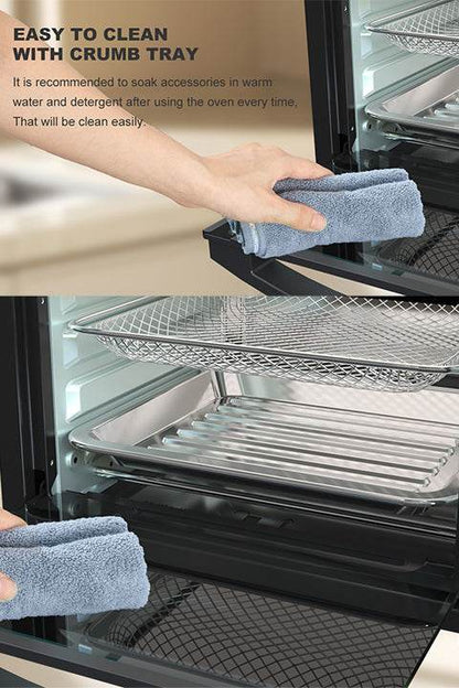 MLNshops Slim air fryer toaster oven for roasting and baking