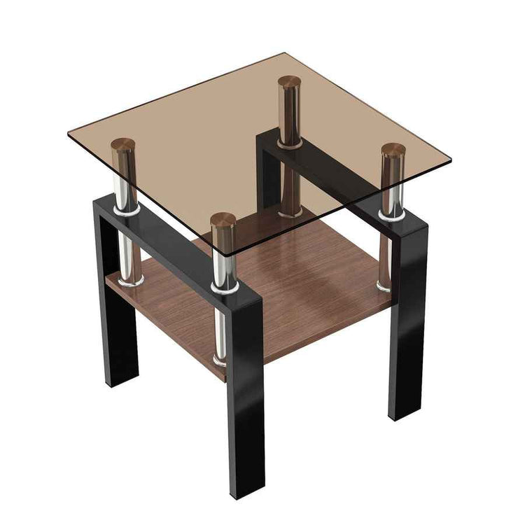 MLNshops modern tempered glass coffee table set, 2-piece