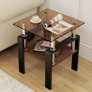 MLNshops modern tempered glass coffee table set, 2-piece