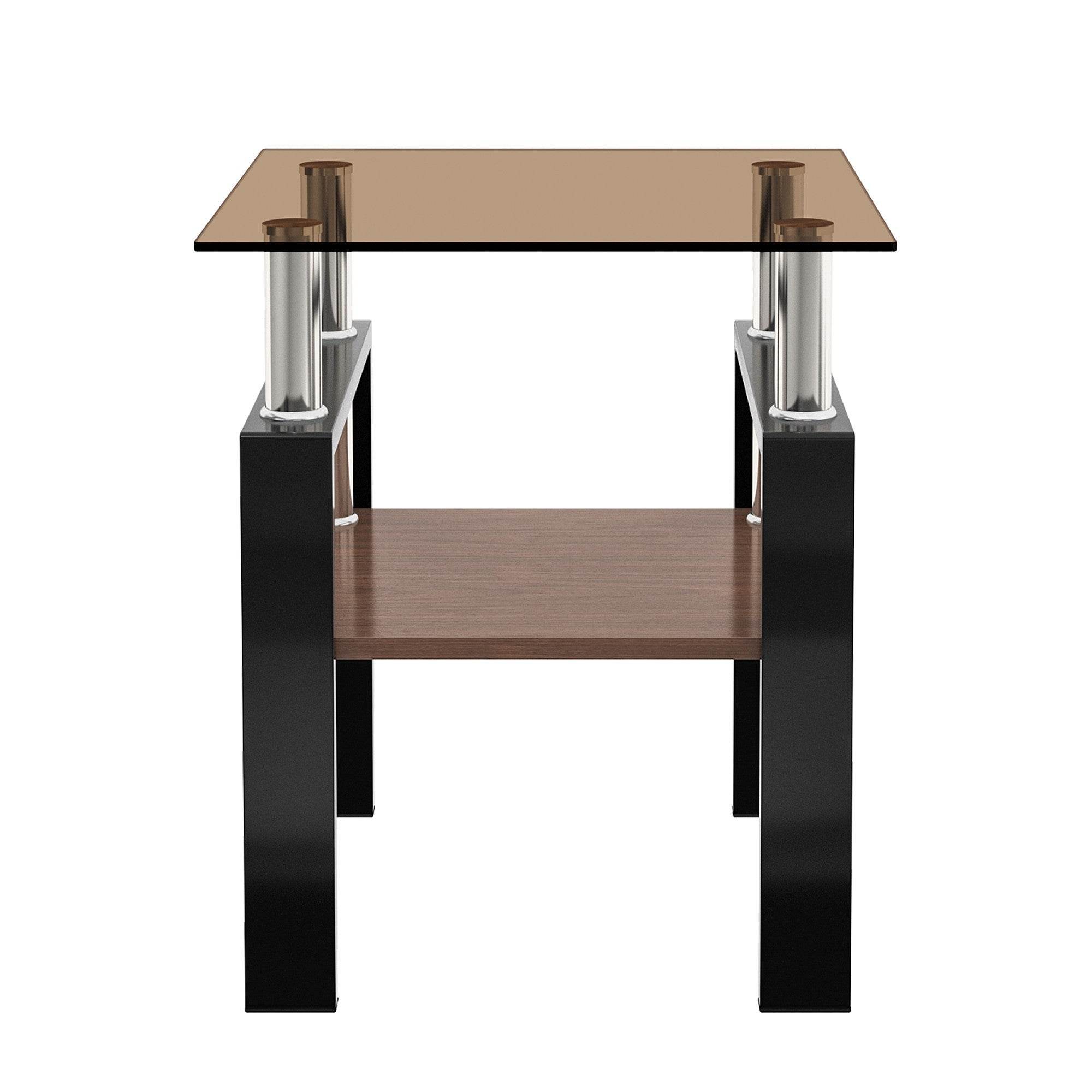 MLNshops modern tempered glass coffee table set, 2-piece