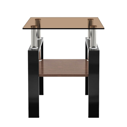 MLNshops modern tempered glass coffee table set, 2-piece