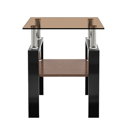 MLNshops modern tempered glass coffee table set, 2-piece