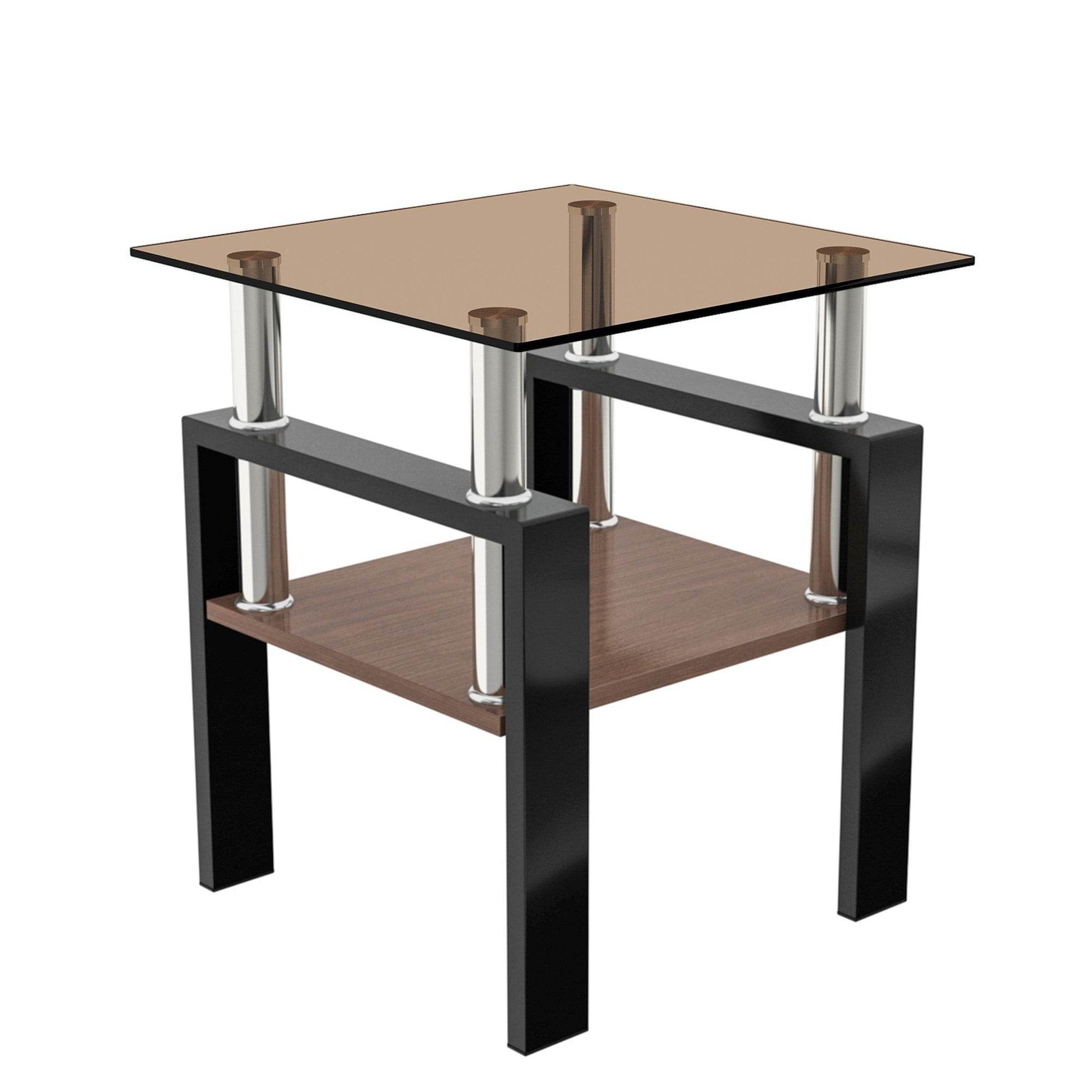 MLNshops modern tempered glass coffee table set, 2-piece