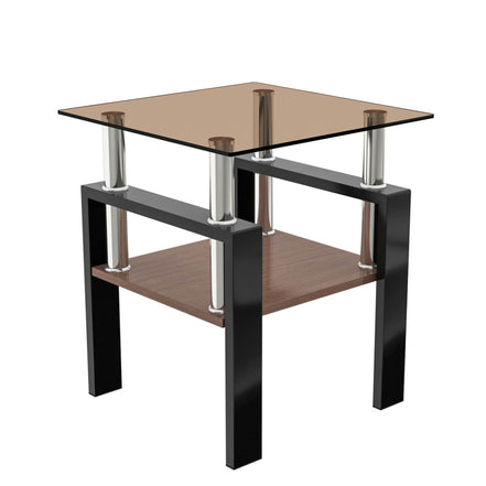 MLNshops modern tempered glass coffee table set, 2-piece