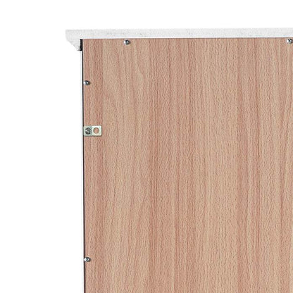 MLNshops tall bathroom storage cabinet - White, Glass Doors