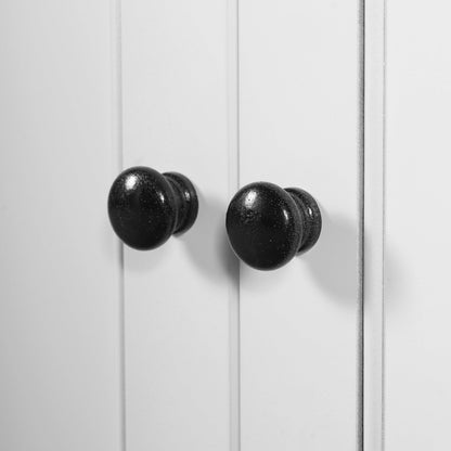 MLNshops tall bathroom storage cabinet - White, Glass Doors