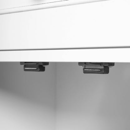 MLNshops tall bathroom storage cabinet - White, Glass Doors